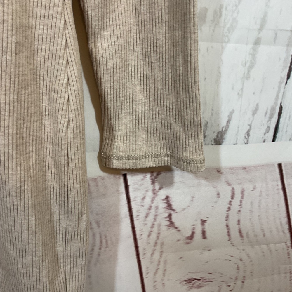 Old Navy Ribbed Turtleneck Mini Dress Women L Beige Long Sleeve Bodycon Neutral - Picture 5 of 11